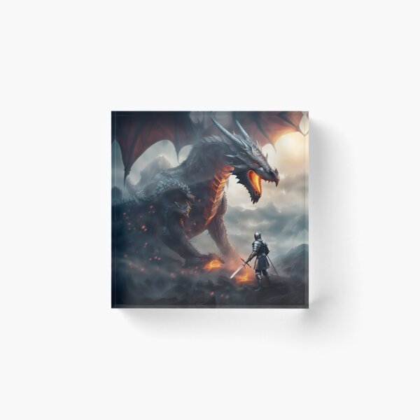 Item preview, Knight VS Dragon designed and sold by Itsapizzart.