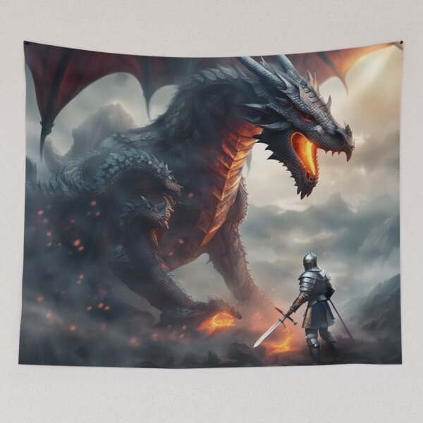 Item preview, Knight VS Dragon designed and sold by Itsapizzart.