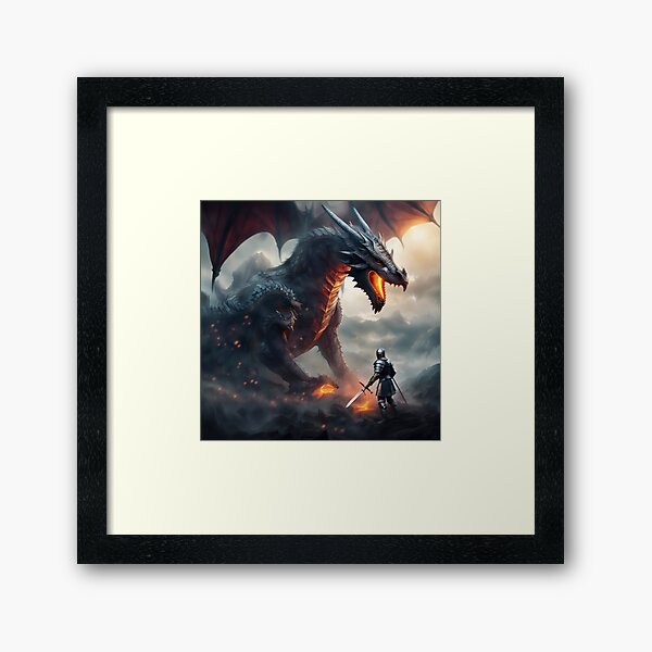 Item preview, Knight VS Dragon designed and sold by Itsapizzart.