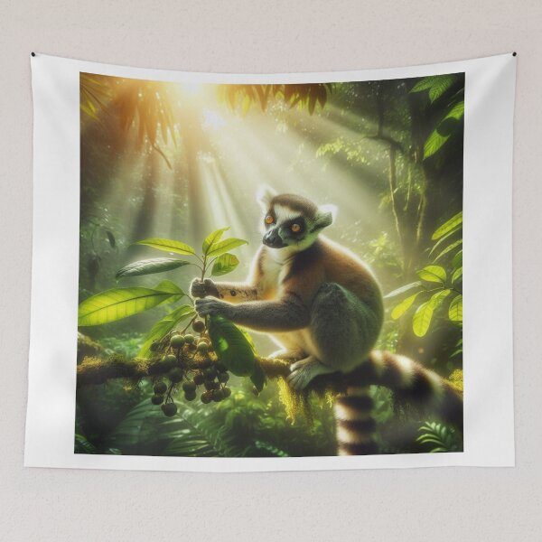 Item preview, Forest Frolic - Lemur's Playful Jungle Antics designed and sold by ProgressMagnet.