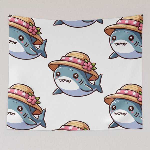Item preview, Hammerhead Shark with Hat designed and sold by ArtfulWeave.