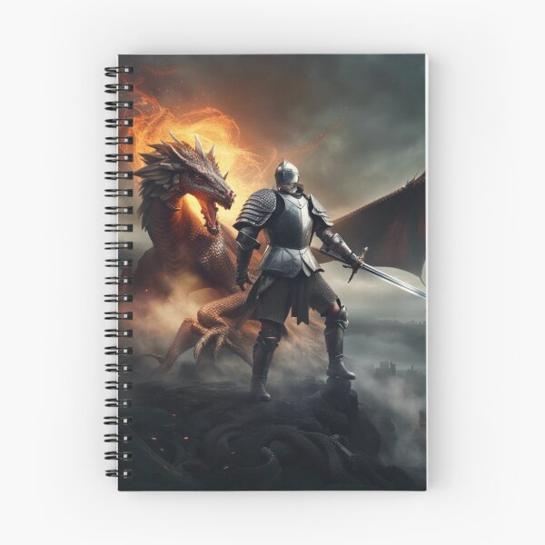 Item preview, Knight and His Fire Dragon designed and sold by Itsapizzart.