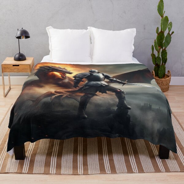 Item preview, Knight and His Fire Dragon designed and sold by Itsapizzart.