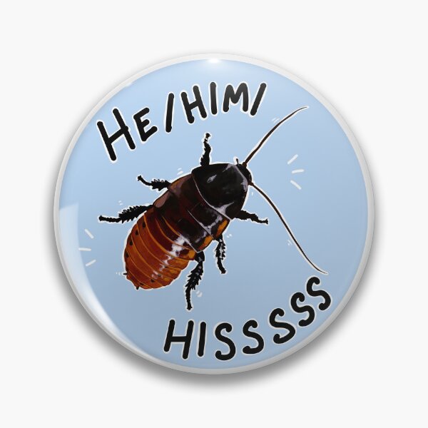 Item preview, He/Him/Hiss Hissing Roach designed and sold by memdanat.