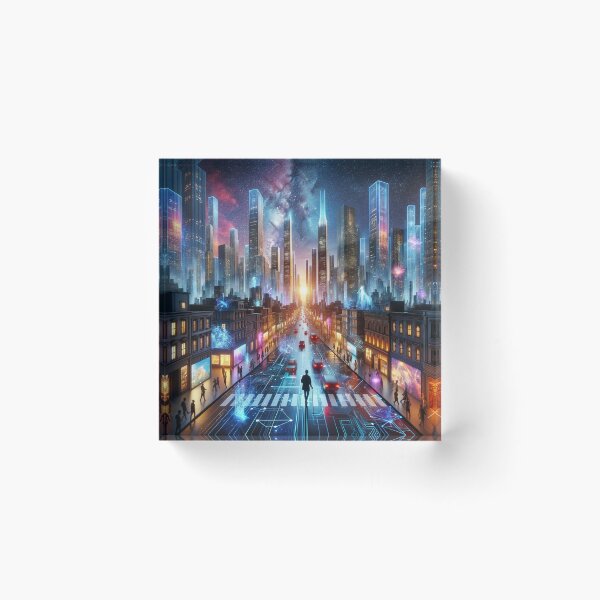 Item preview, Dusk in the Digital Metropolis designed and sold by VirtuArtVisions.