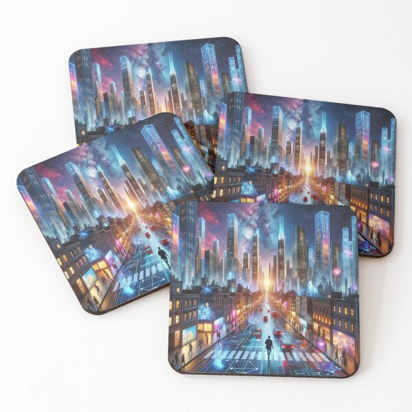 Item preview, Dusk in the Digital Metropolis designed and sold by VirtuArtVisions.