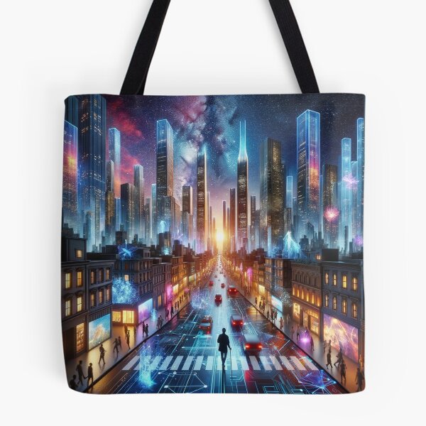 Item preview, Dusk in the Digital Metropolis designed and sold by VirtuArtVisions.