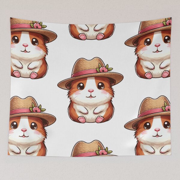 Item preview, Cool Guinea Pig in Hat designed and sold by ArtfulWeave.