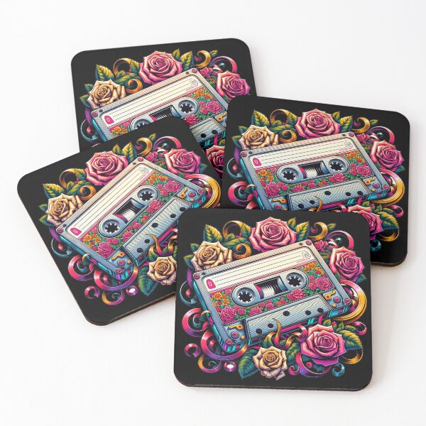 Item preview, Vintage Cassette Tape Intertwined with Blooming Roses designed and sold by Philip-p22.