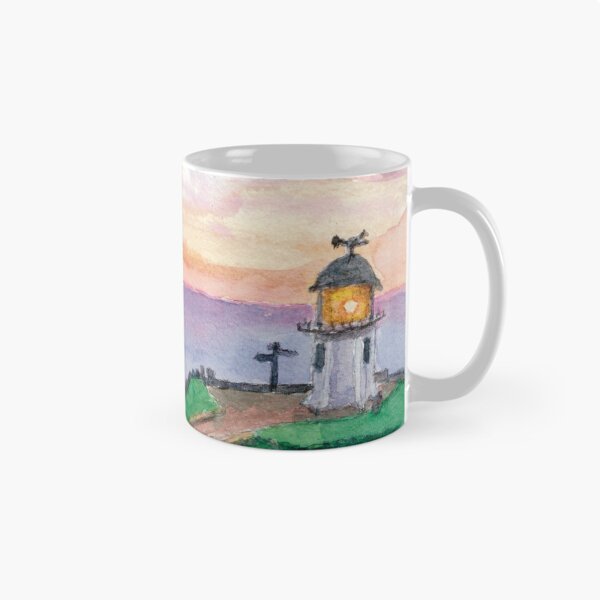 Item preview, Twilight at Cape Reinga Lighthouse, New Zealand. Original watercolour designed and sold by Liz Loasby.