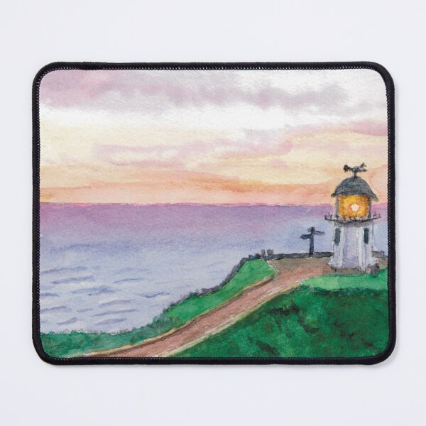 Item preview, Twilight at Cape Reinga Lighthouse, New Zealand. Original watercolour designed and sold by Liz Loasby.