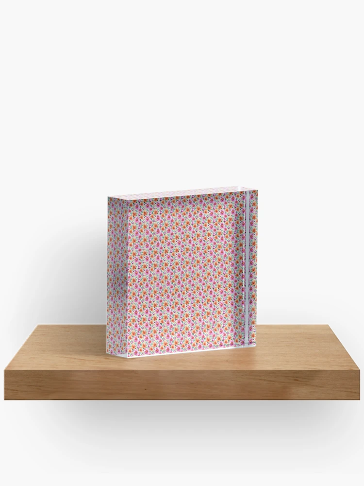 Thumbnail 2 of 5, Acrylic Block, Flower Pattern designed and sold by prozario.