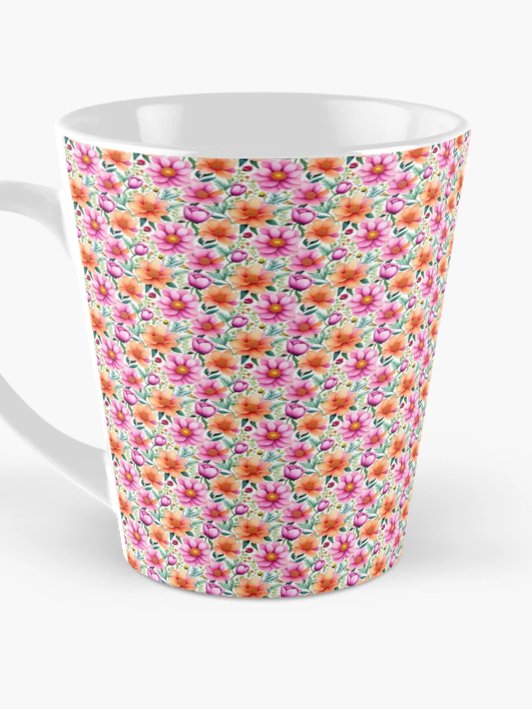 Thumbnail 3 of 4, Coffee Mug, Flower Pattern designed and sold by prozario.