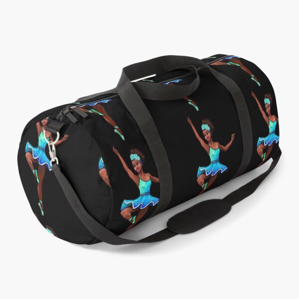 Item preview, Ballet dance dancer in blue green aqua tutu and pointe shoes cute dancing African American ballerina designed and sold by Artonmytee.