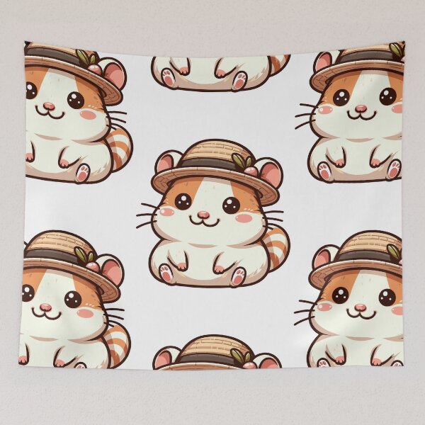 Item preview, Hamster with Hat designed and sold by ArtfulWeave.