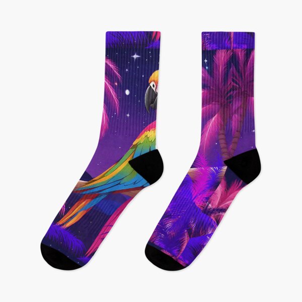 Item preview, Copy of Copy of Parrot and palms at evening, sky fall of stars, exotic vibes designed and sold by Sugar Wisdom .