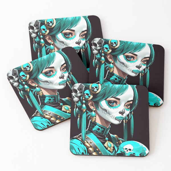 Item preview, Turquoise Rebel, Warrior lemur skull Queen designed and sold by filusattila.