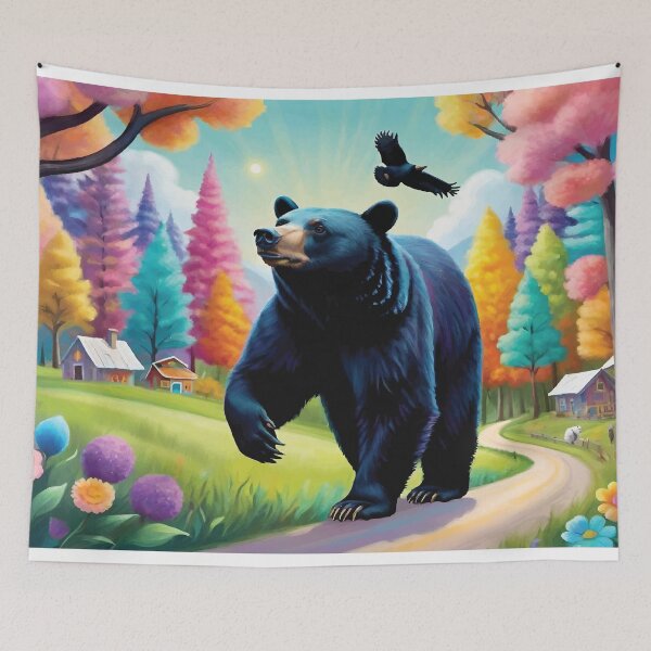 Item preview, Black bear and the bird. designed and sold by maulbang.