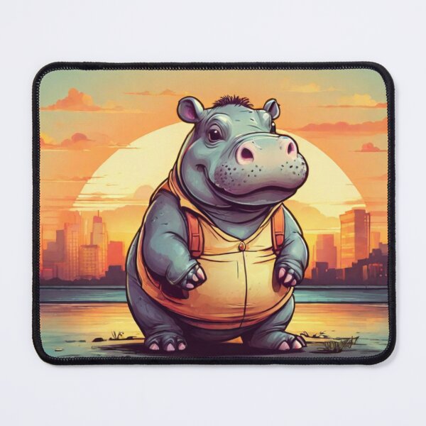 Item preview, Sunset City Hippo designed and sold by NeatThingLover.