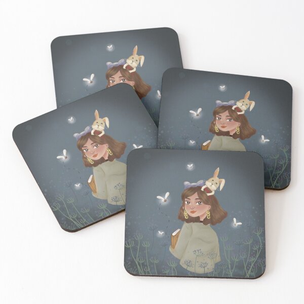 Item preview, Bookish girl with firefly designed and sold by Ink Sorcery.