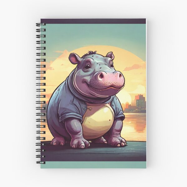 Item preview, Hippo Sunset Cityscape designed and sold by NeatThingLover.