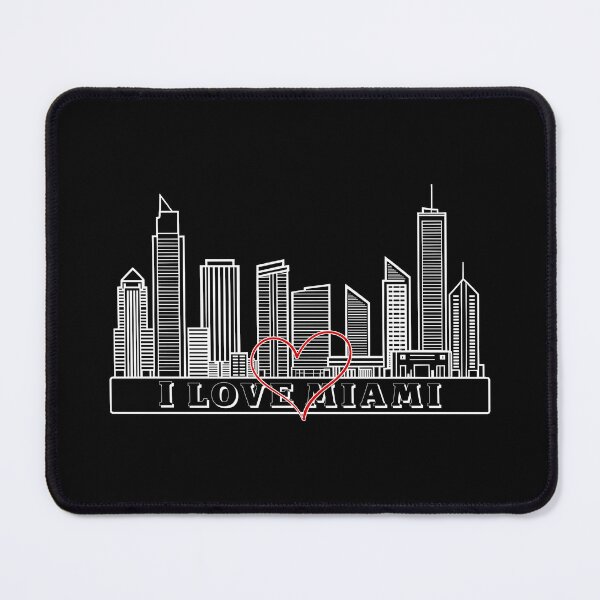 Item preview, Miami Skyline with Red Heart and I Love Miami designed and sold by patriotwardrobe.
