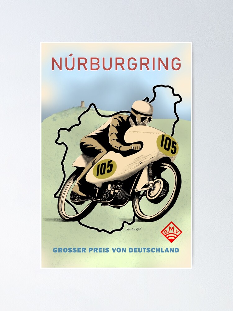 NURBURGRING RACING METAL SIGN RETRO VINTAGE STYLE SMALL shop grand prix racing