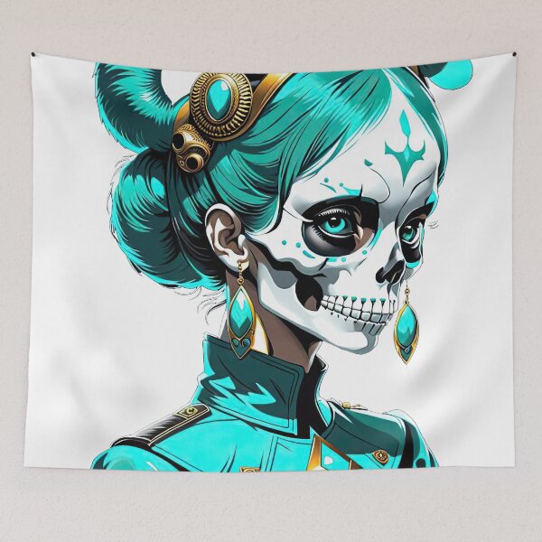 Item preview, Rebel, Warrior lemur skull Queen designed and sold by filusattila.
