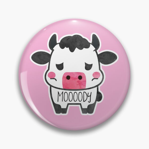 Item preview, Udderly Amoosing: The 'Mooody' Cow Sticker for Every Mood Swing designed and sold by hitechmom.