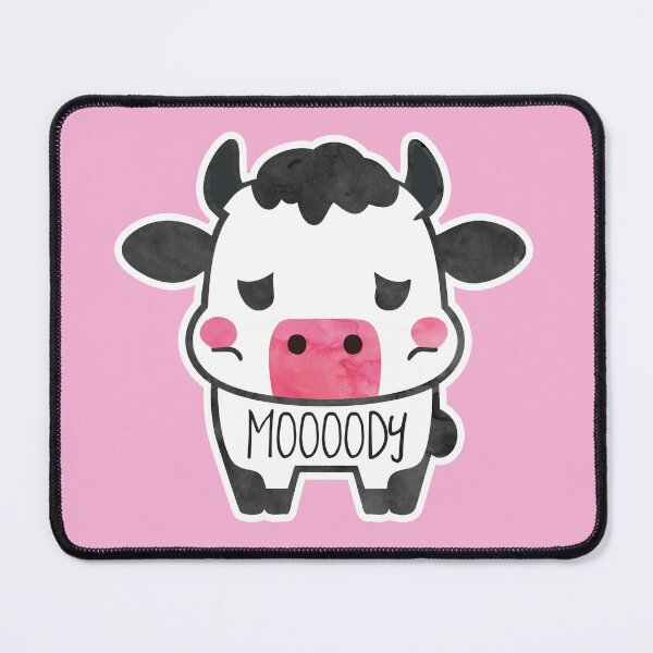 Item preview, Udderly Amoosing: The 'Mooody' Cow Sticker for Every Mood Swing designed and sold by hitechmom.