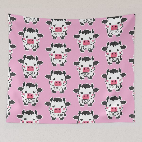 Item preview, Udderly Amoosing: The 'Mooody' Cow Sticker for Every Mood Swing designed and sold by hitechmom.