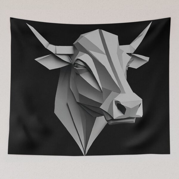 Item preview, Cow head origami style designed and sold by Marc Molenaar.