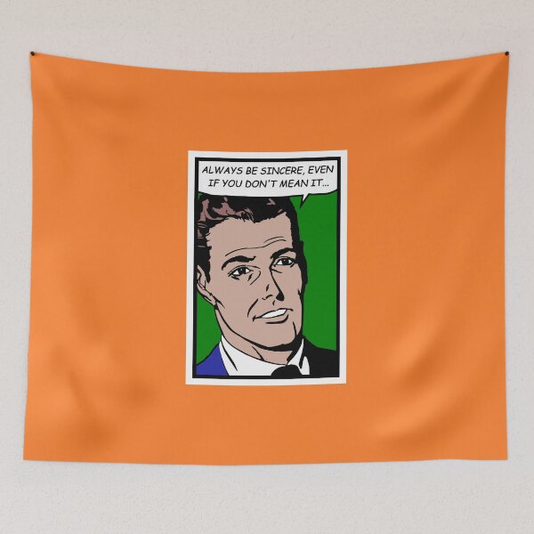 Item preview, Always be sincere, even if you dont mean it - Ironic quotes comic art designed and sold by Alex Starcatcher.