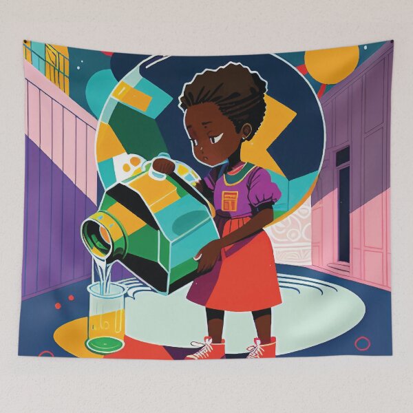 Item preview, Abstract colorful little girl. designed and sold by maulbang.