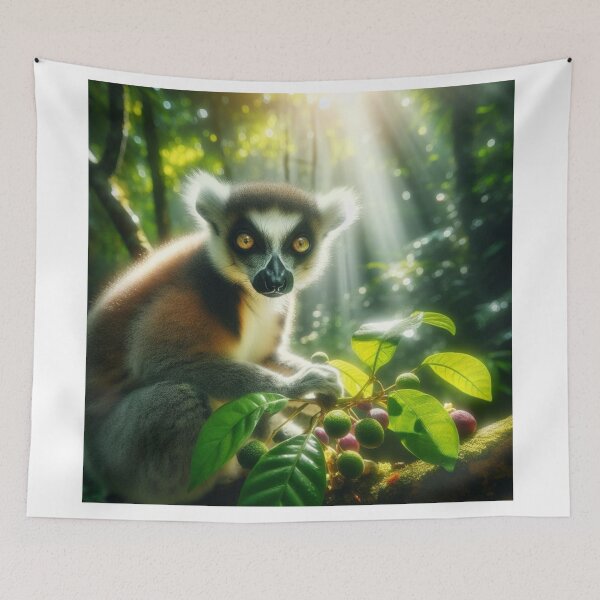 Item preview, Tailored Elegance - Graceful Lemur in Natural Ballet designed and sold by ProgressMagnet.
