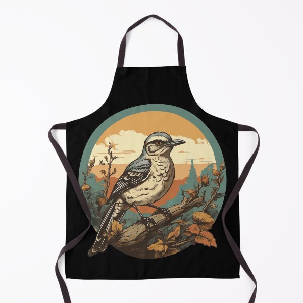 Item preview, Vintage Retro Sunset Mockingbird Wild Bird Nerd Enthusiast Illustration Design designed and sold by Imma4art ⭐⭐⭐⭐⭐.