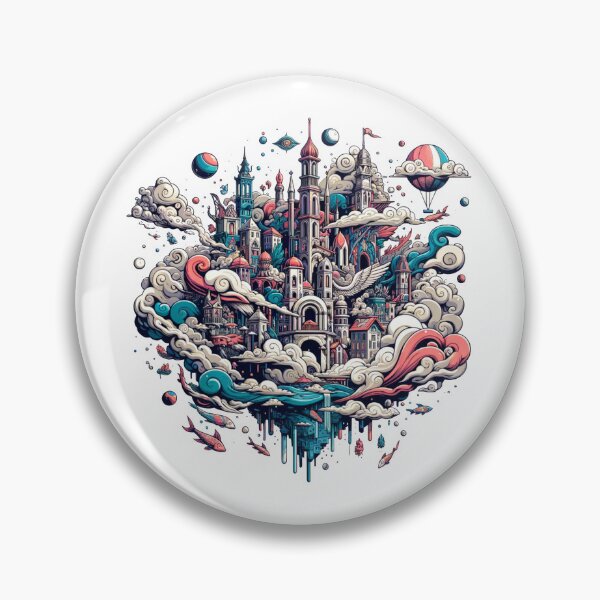 Item preview, Surreal and Dreamlike Graphic of a Floating Cityscape designed and sold by Philip-p22.
