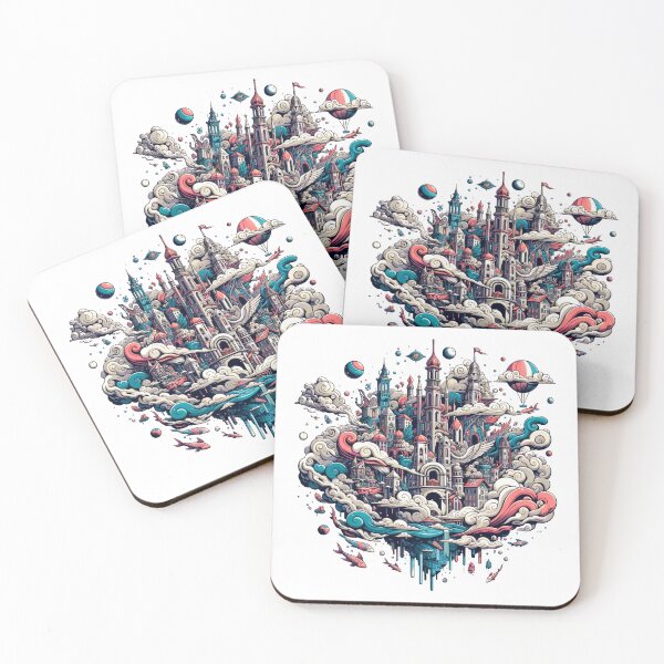 Item preview, Surreal and Dreamlike Graphic of a Floating Cityscape designed and sold by Philip-p22.