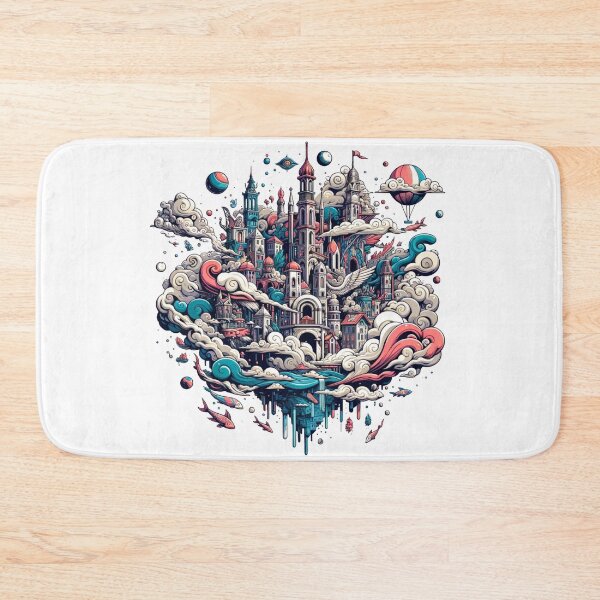 Item preview, Surreal and Dreamlike Graphic of a Floating Cityscape designed and sold by Philip-p22.