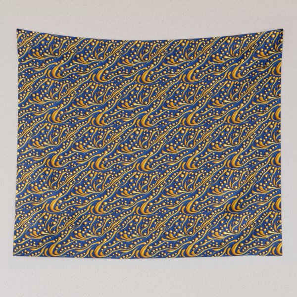 Item preview, Spheres in Currents - Golden Flow Painting designed and sold by JashJhaveri.