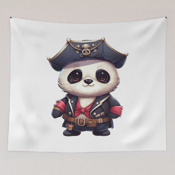 Item preview, Kawaii Panda Pirate designed and sold by KawaiiArtStyle.