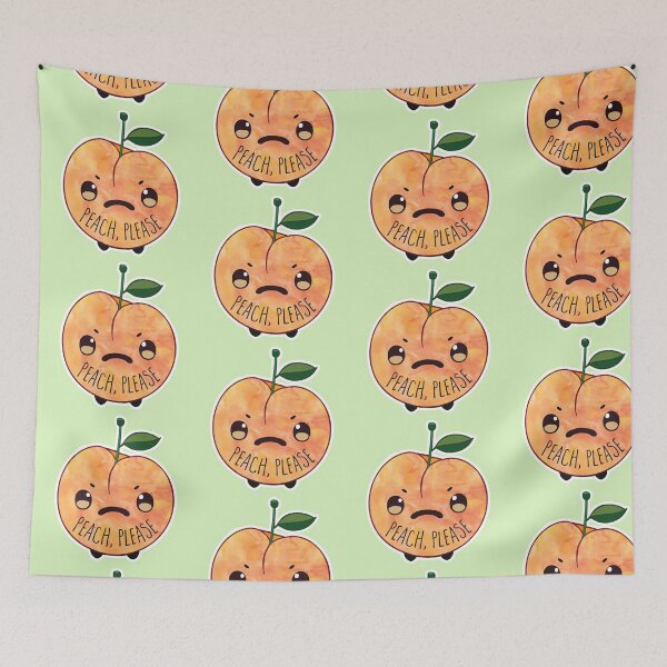 Item preview, Peach Please Sassy Funny Peach Pun Sticker designed and sold by hitechmom.