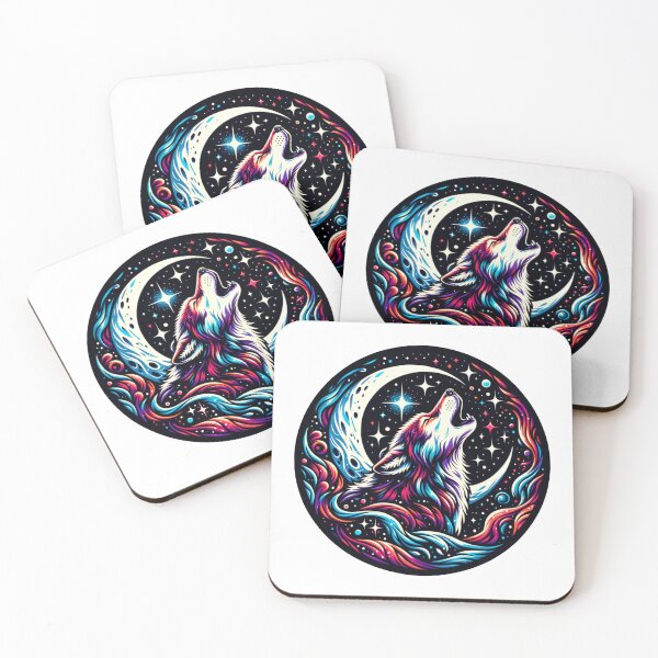 Item preview, Cosmic Wolf Howling at a Crescent Moon designed and sold by Philip-p22.