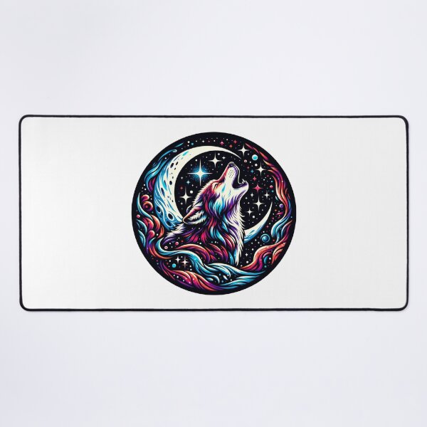Item preview, Cosmic Wolf Howling at a Crescent Moon designed and sold by Philip-p22.
