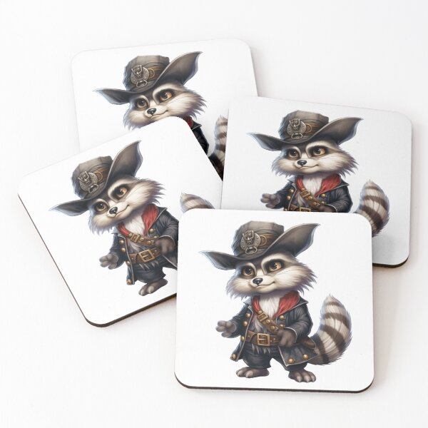 Item preview, Kawaii Raccoon Pirate designed and sold by KawaiiArtStyle.