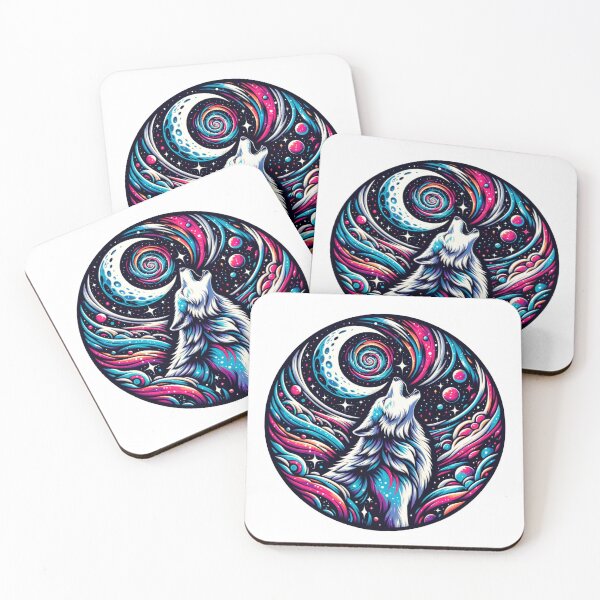 Item preview, Cosmic Wolf Howling at a Crescent Moon designed and sold by Philip-p22.