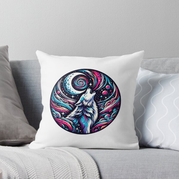 Item preview, Cosmic Wolf Howling at a Crescent Moon designed and sold by Philip-p22.