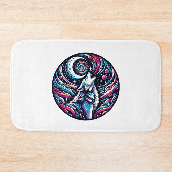 Item preview, Cosmic Wolf Howling at a Crescent Moon designed and sold by Philip-p22.