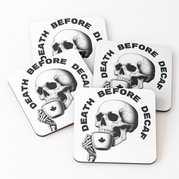 Item preview, Death Before Decaf designed and sold by BUABUABUA.