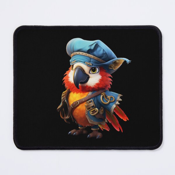 Item preview, Kawaii Red Parrot Pirate designed and sold by KawaiiArtStyle.